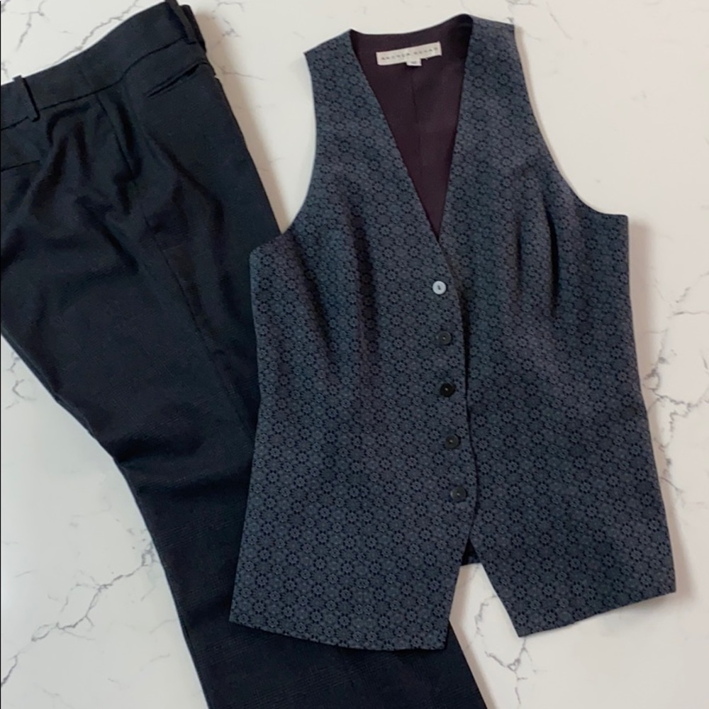 Andrea Behar Designer Button Down Fully Lined Ves… - image 5